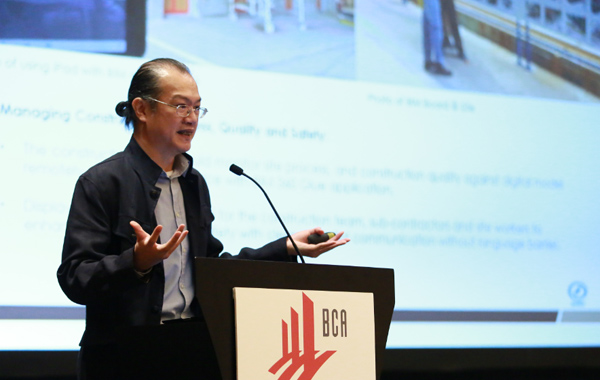 Mr Khoo Poh Bin, Deputy Managing Director of DCA Architects, providing insights on how the use of BIM and VDC tools can facilitate better collaboration across the value chain, thus minimising chances of error at the construction stage.