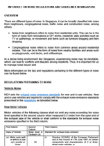 Infosheet on Noise Regulations in Singapore