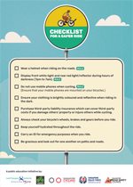 Checklist for a safer cycling experience