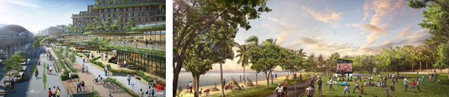 A new Central Greenway in Pasir Ris will offer residents direct and seamless access from the Pasir Ris Town Centre to Pasir Ris Park and Beach.